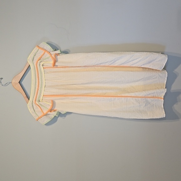 Anthropologie Current Air Women Boatneck flutter Ruffle Sleeve Dress sz M - Picture 4 of 9